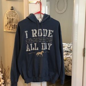 I Rode all day hoodie for horse lover